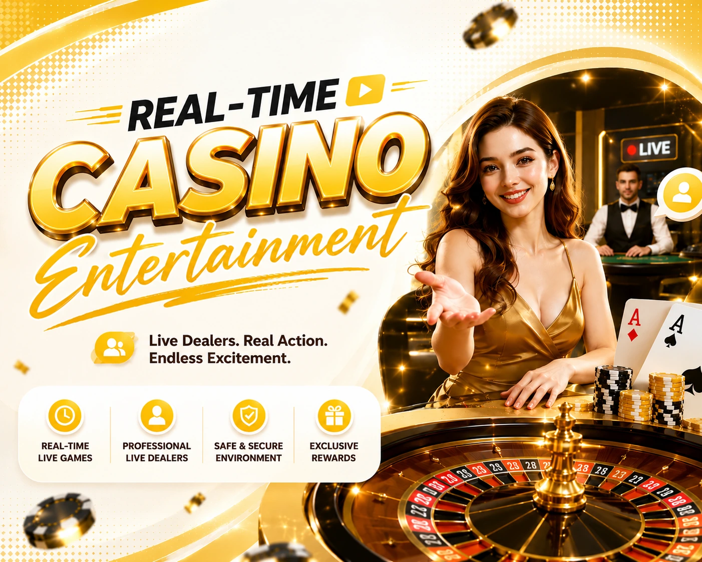 LIVEBET777 real-time casino entertainment banner